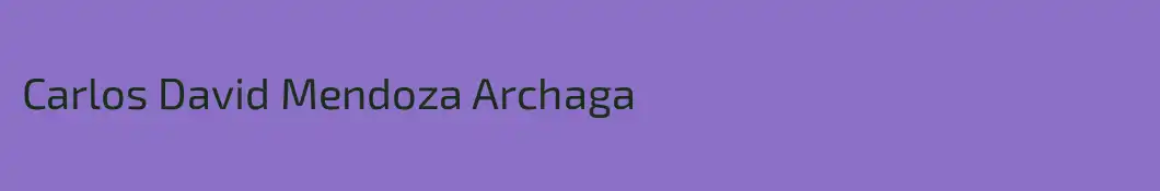 Carlos David Mendoza Archaga
